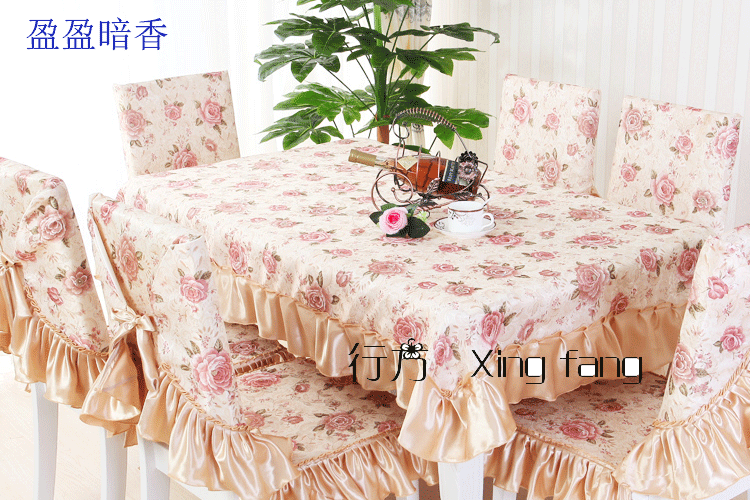 Vải Châu Âu mục vụ khăn trải bàn ghế đệm ghế ăn bìa ren khăn trải bàn ghế đệm bàn cà phê bộ khăn trải bàn khăn phủ bàn hội nghị
