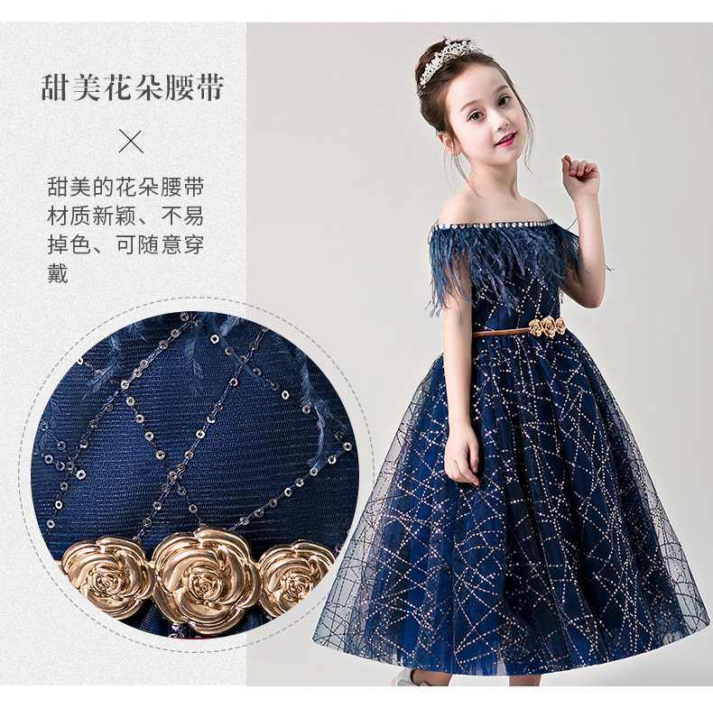 Trang phục nhỏ cho bé gái váy catwalk dạ hội hoa cô gái váy hoa mới piano trang phục nữ 2018 mới váy đi tiệc trẻ em đẹp