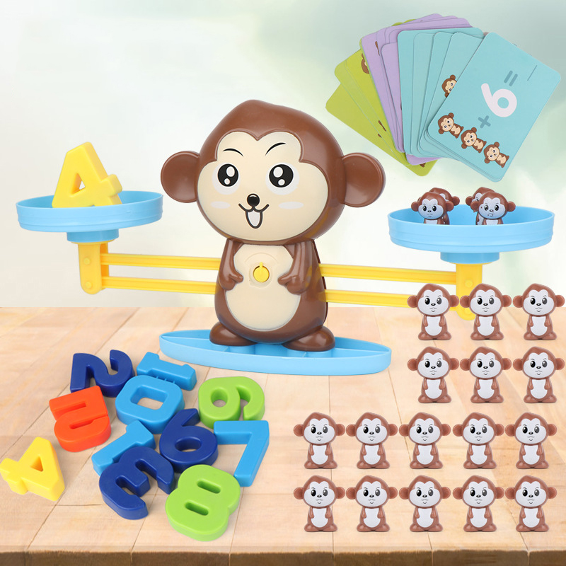 Puppy digital scales are added to subtraction 3 - 6 year old children toy monkeys mathematics puzzle early teaching game