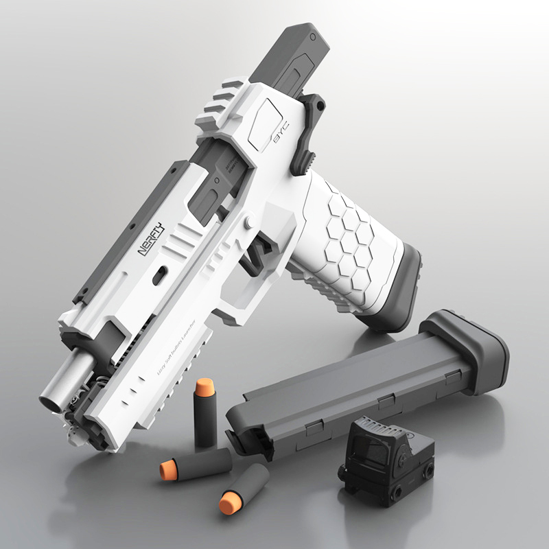 Injection of gecko soft bullet gun can launcher GECKO soft egg gun nylon alloy model children's toy boy