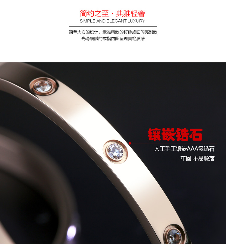 Vòng tay tình yêu vít đôi bằng thép titan Phiên bản Hàn Quốc bằng vàng hồng 18K dành cho nam và nữ Ngày Valentine để gửi bạn gái vòng cặp