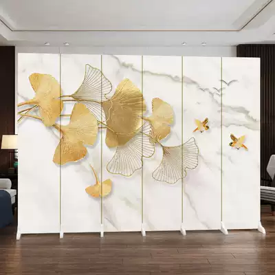 Customized Nordic screen partition wall living room mobile folding simple modern office bedroom shelter home fabric