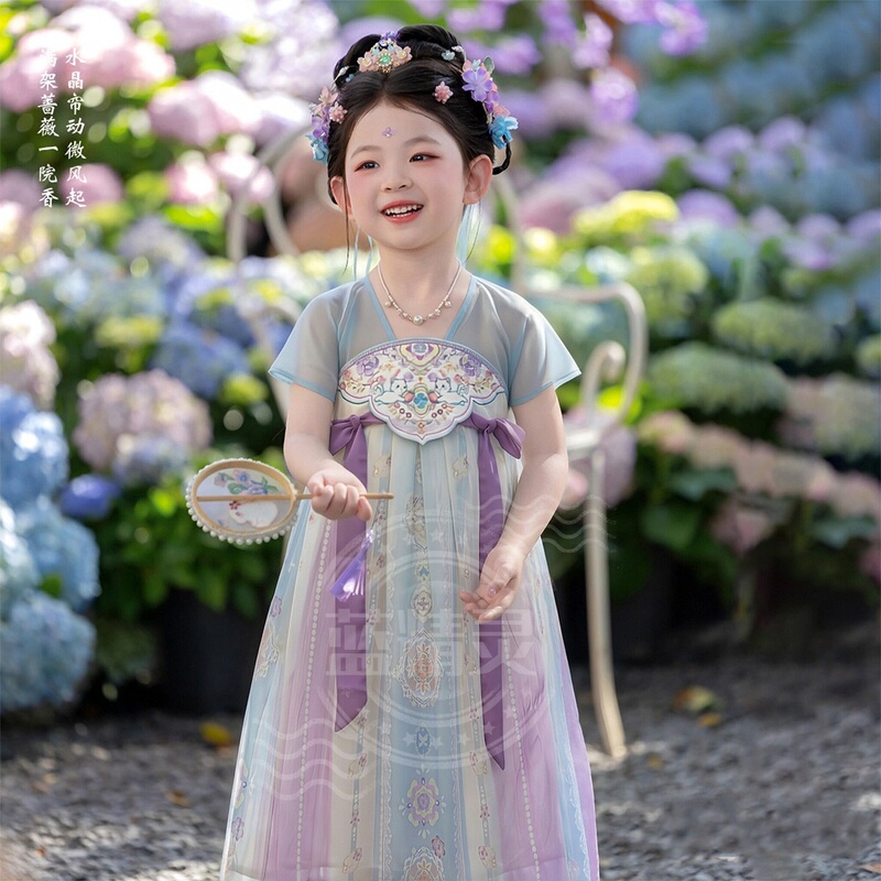 Hanfu for Girls 2026 Summer New Style Children's Traditional Chinese Costume Dress Little Girl Ancient Style Tang Suit Princess Dress