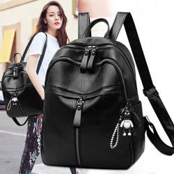 Backpack for women 2023 new trendy brand Korean version fashion versatile women's casual pu soft leather backpack large capacity school bag