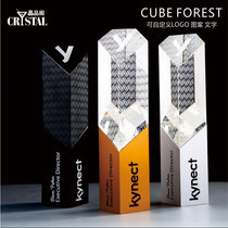 Crystal Trophy Customized 2021 New Medals High-grade Atmospheric Creative Metal Trophy Excellent Staff Awards Customized