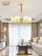 Small American-Style All-Copper Living Room Chandelier, Simple and Elegant Dining Room Light, Vintage Bedroom Lamp, Modern Light Luxury Study Room Home Chandelier