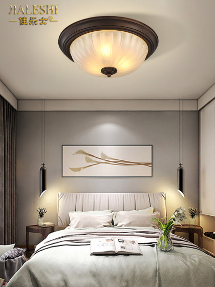 American Country-Style Ceiling Lamp, Simple Retro Hallway Balcony Foyer Study Lamp, Home Entrance Led Lighting