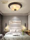 American Country-Style Ceiling Lamp, Simple Retro Hallway Balcony Foyer Study Lamp, Home Entrance Led Lighting