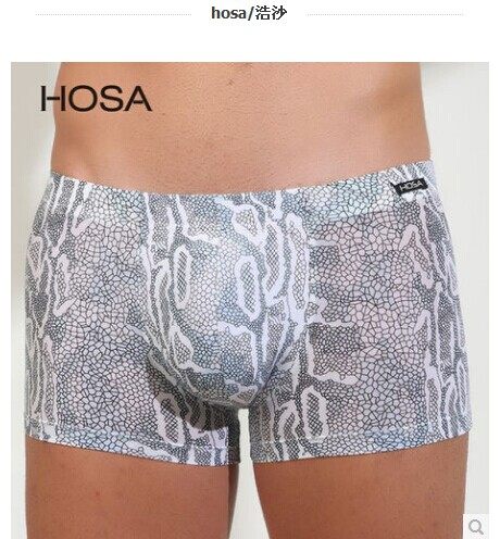 HOSA Haosha Men's Four Corners Underwear Youth Printed Breathable Pro-Skin Comfort Mid-Waist Special Price 112631208