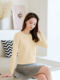 High-waisted round-neck short loose sweater 2020 autumn and winter small long-sleeved bottoming sweater women's pullover top
