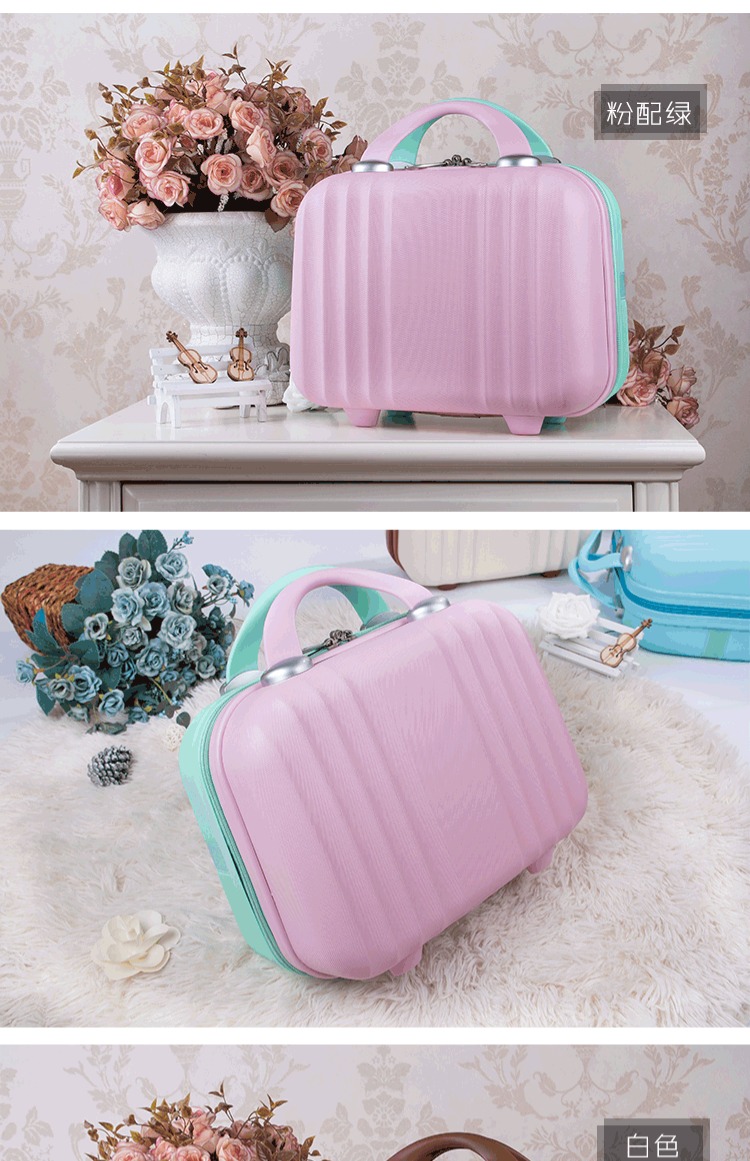Hộp nhỏ túi 14 inch hành lý xách tay nữ hộp lưu trữ mỹ phẩm 16 inch dung lượng lớn mini du lịch mỹ phẩm vali 24 inch
