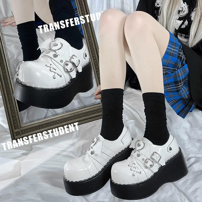 Женские обувь на танкетке PUNK, туфли Mary Jane, одинарные туфли, женские большие сладкие Mary Zhen туфли