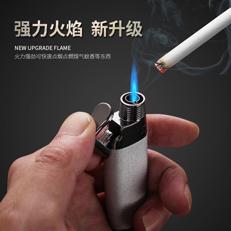 100 Honest Inflated Body Straight Punch Windproof Lighter Men Gift Cigarette Lighter Cigar Aibar Ignitor Small Welding Gun