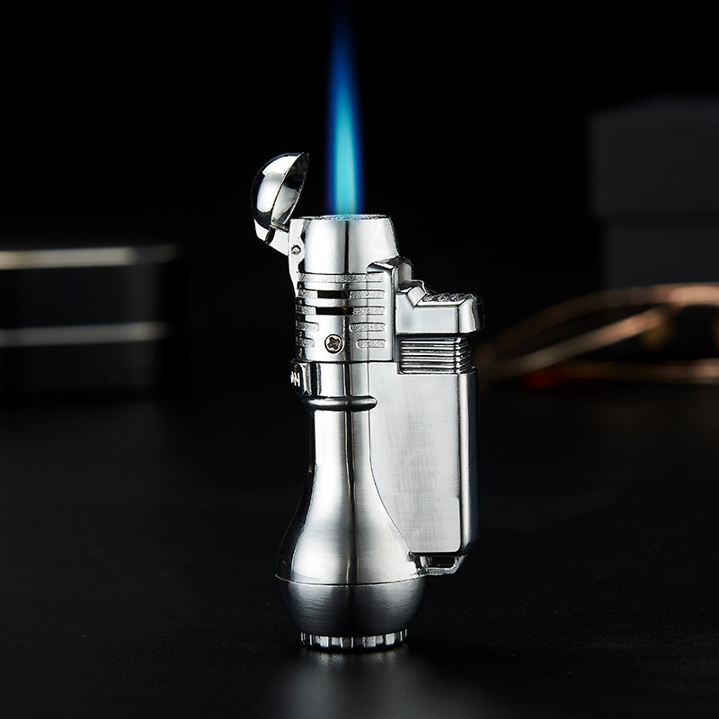 All metal direct flushing lighter creative personality trendy cigar lighter small welding gun spray gun gas moxibustion igniter