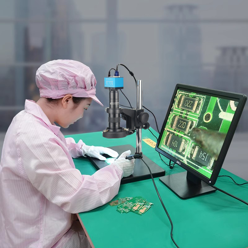 High-Quality Gp-660V Electron Microscope Measuring USB Industrial High-Definition Ccd Camera with High Magnification for Mobile Phone Repair, with Monitor, Digital Video, Professional Optical 4K Trinocular Metallography 100