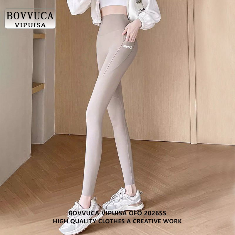 Bovvuca Vipuisa Yoga Pants for Women, Suitable for Outdoor Wear, Thin High-Waisted Tummy Control Leggings, Tight-Fitting Shark Pants