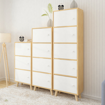 Simple cabinet locker bookcase European style small cabinet with door free combination cabinet storage cabinet Nordic cabinet