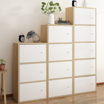 Simple bookcase bookcase storage locker home economy free combination lattice cabinet multi-layer bookcase locker