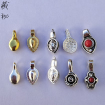 Tibetan Buddhist beads accessories Tibetan silver white copper brass clips Handmade diy wild Star Moon Diamond Bodhi Rosary accessories