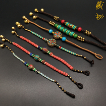 Ethnic style bracelet Nepal copper beads hand woven hand decoration Retro literary jewelry Men and women lovers hand string