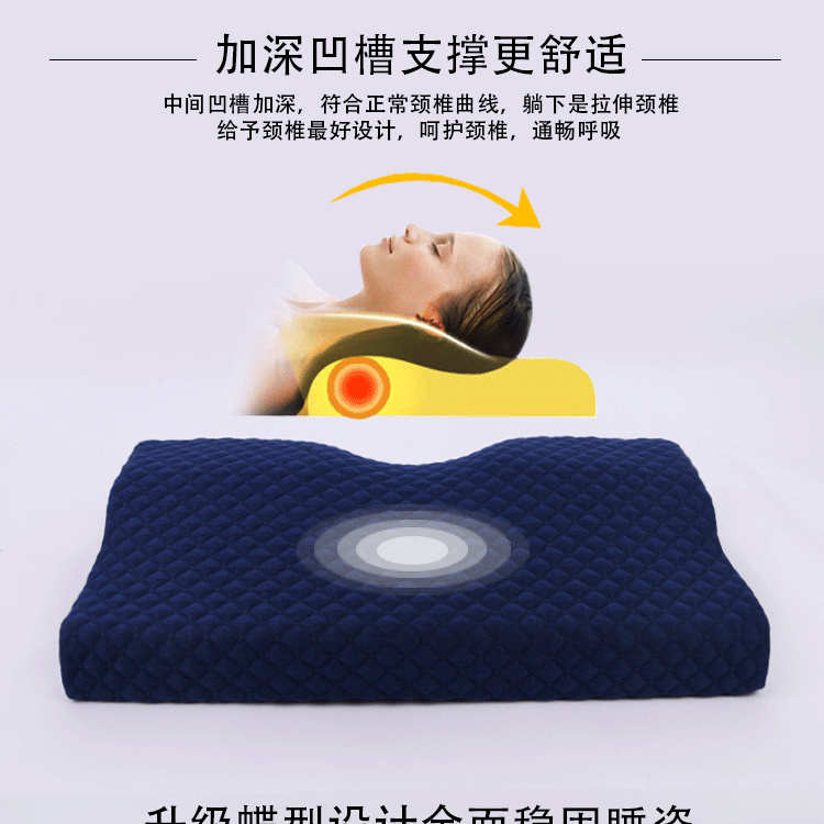 Gối ngủ, làm dịu thần kinh, giúp ngủ ngon, học sinh lớn tuổi, sửa chữa đốt sống cổ đặc biệt gối bông sức khỏe gối trúc
