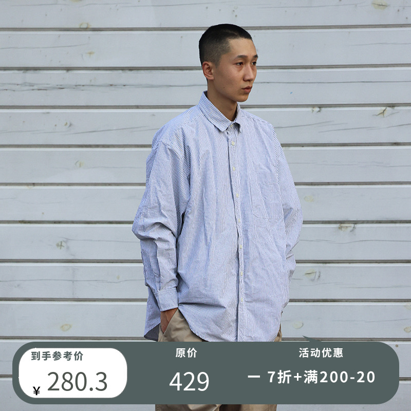 PIN SKTBS 21AW early autumn striped shirt Original design Japanese CityBoy trend casual jacket