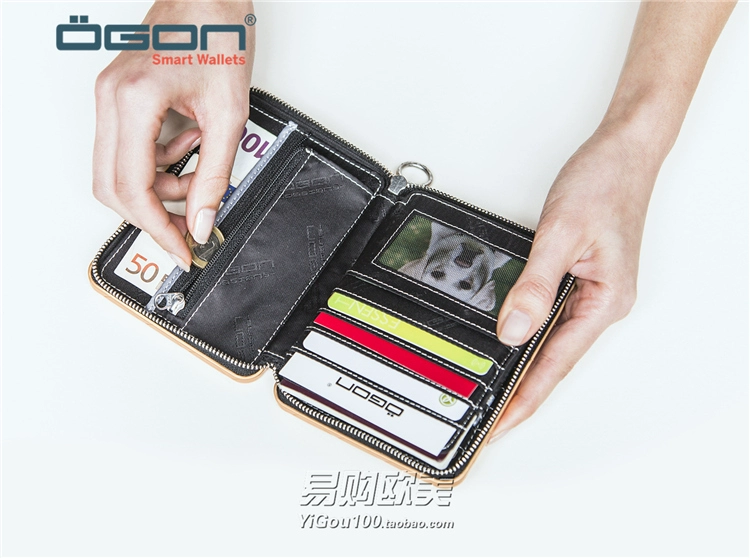 Pháp nhập khẩu OGON Châu Âu Kẹp nam nữ QZ hộp đựng thẻ nhôm ví đựng thẻ ID túi xách tay nhỏ - Chủ thẻ