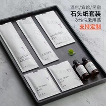 Hotel Disposable Toothbrush Slippers Shaver Comb Set Lavande Same Style Nationwide