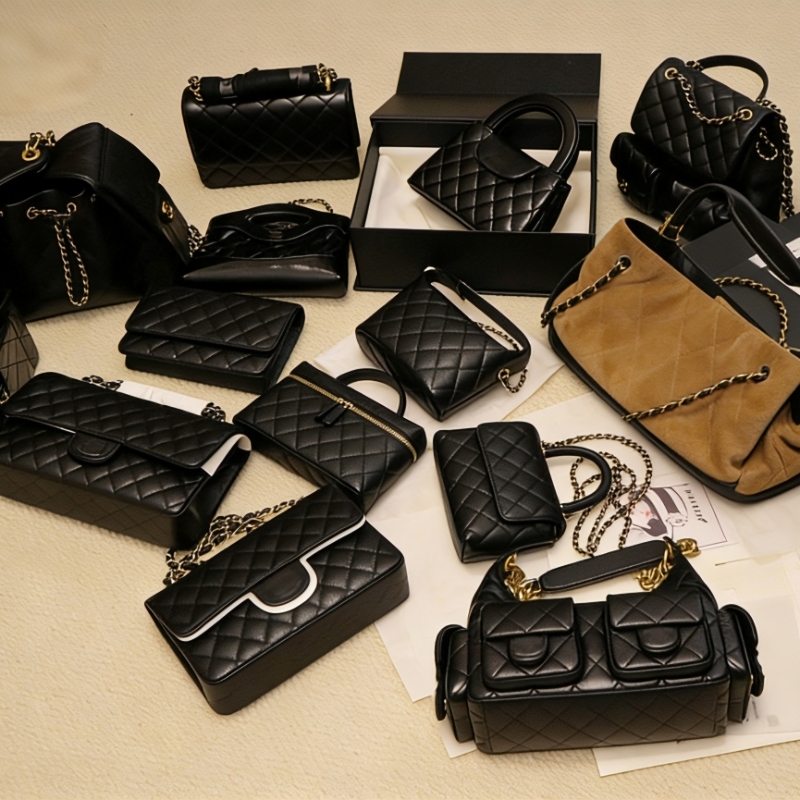 Mixed Style King~ New 22/25 Bag Cowhide Hobo Trash Bag 25A Suede Cf Quilted Single Shoulder Crossbody Women's Bag