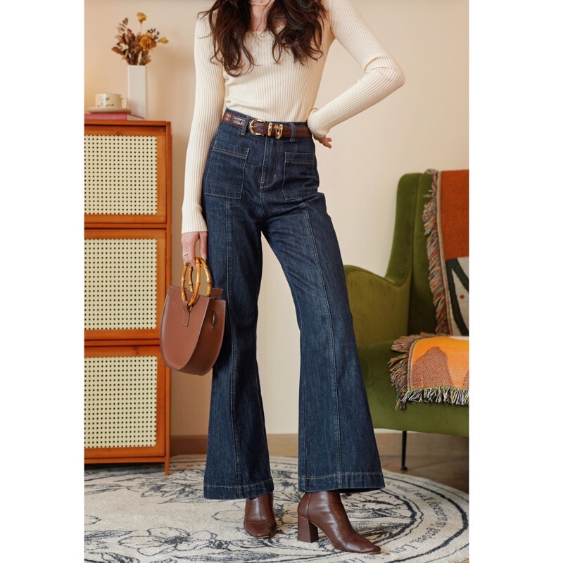 Junjun Is the Real Deal in Jeans! the French-Style Wide-Leg Pants I'Ve Been Wearing for Three Years Are Very Flattering for Pear-Shaped Figures