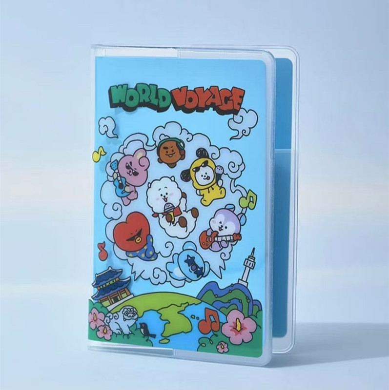Korean Line Friends Bt21 Global Travel Passport Holder Cartoon Document Bag Travel Storage Folder Korean Line Friends Bt21 Global Travel Passport Holder Cartoon Document Bag Travel Storage Folder