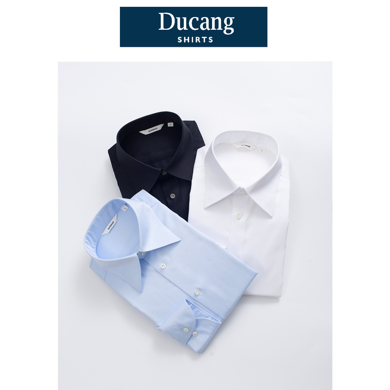 Blue Label Ducang Lutai 200 Count [Claw Button] Bold Pointed Collar High-End Non-Iron 3-Color Business Shirt