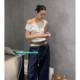 Eihey ehey slanted shoulder sexy off-shoulder ເສື້ອທີເຊີດເທິງສໍາລັບແມ່ຍິງ