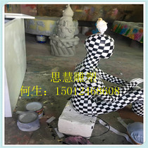 Commercial beauty Chen sculpture glass fiber reinforced plastic abstract figure sculpture hotel decoration mannequin ornaments