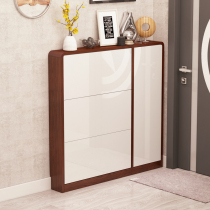 Simple modern ultra-thin shoe cabinet entrance entrance hall cabinet Hall Cabinet paint flip bucket 17cm shoe cabinet multifunctional lockers
