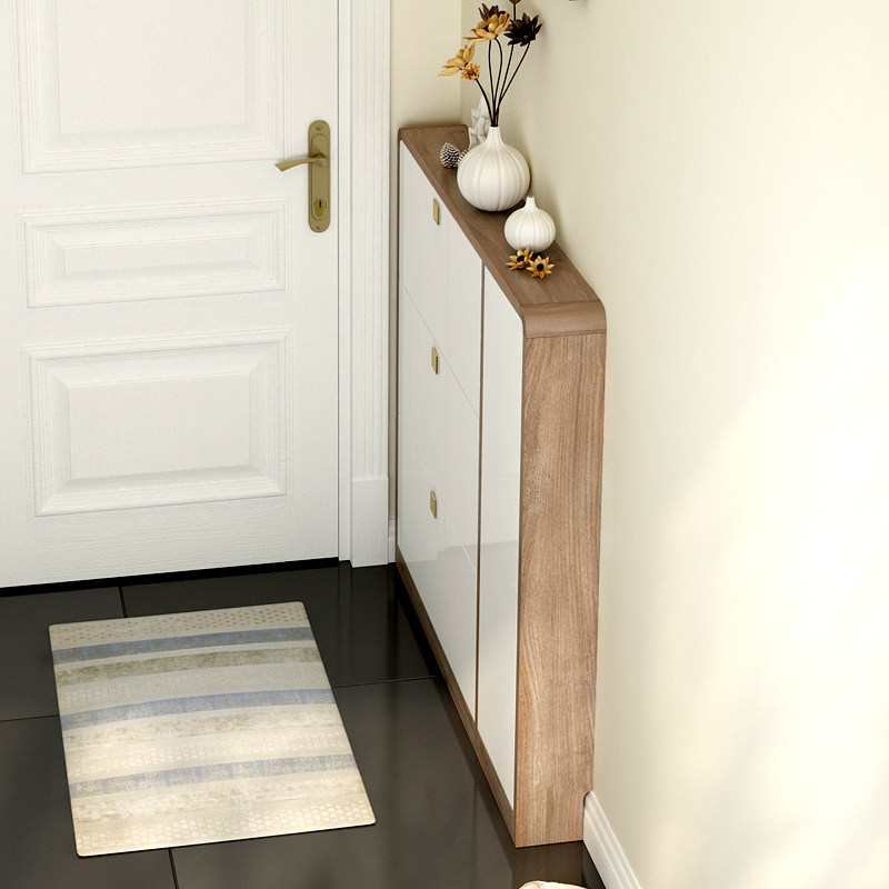 Ultra thin shoe cabinet household door 15cm modern minimal flip - through door door to the door to collect the foyer to the shoe cabinet
