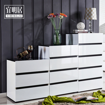 Living room cupboard simple modern paint cupboard locker three four five six bucket cabinet bedroom large capacity White