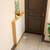 Door 17cm ultra-thin shoe cabinet Nordic simple tipping living room porch cabinet painted door Hall Cabinet multifunctional lockers