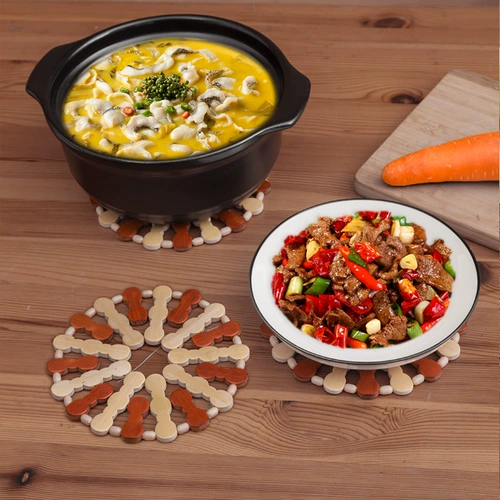 Бамбуковый коврик для овощей, теплоизоляционный коврик, настольный коврик, коврик для подставки под чашу, анти-ошпаривающий коврик для горшка, бамбуковый коврик, домашний коврик, 10 шт. в упаковке