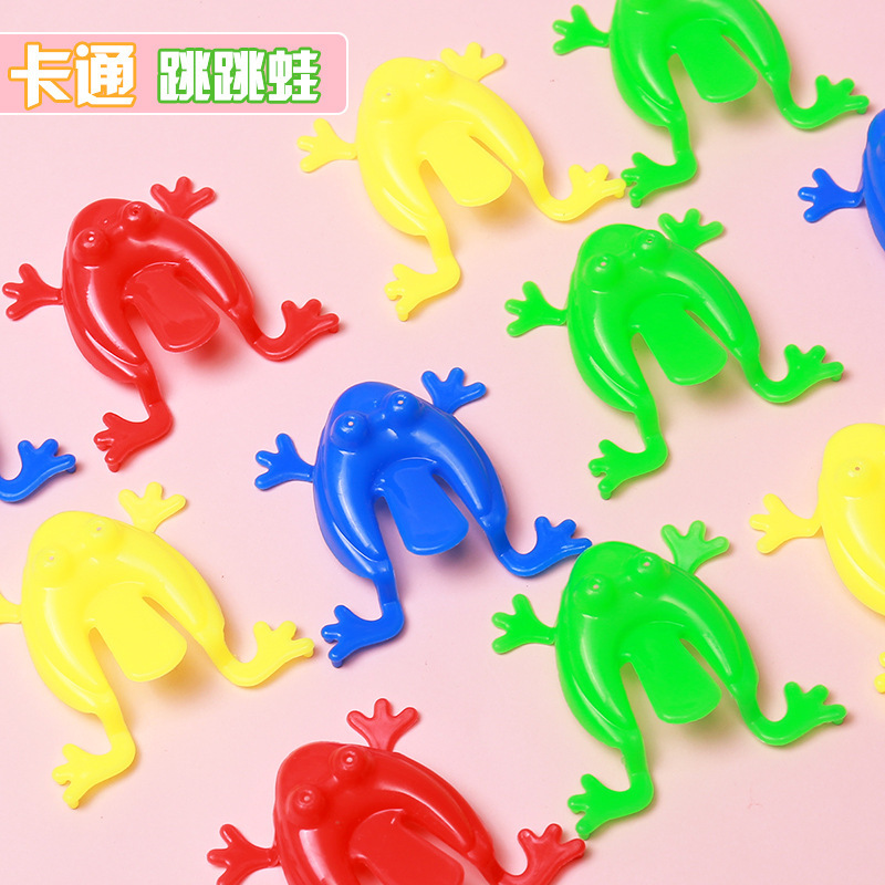 Small Plastic Jumping Frog, a Nostalgic Classic Toy for Children Born in the 90S, a Traditional Bouncing Frog Toy That Can Jump, a Retro Small Toy