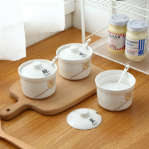 Ceramic seasoning Jar Kitchen seasoning bottle jar set household salt jar seasoning bottle seasoning jar seasoning Jar Spice Box sugar jar single