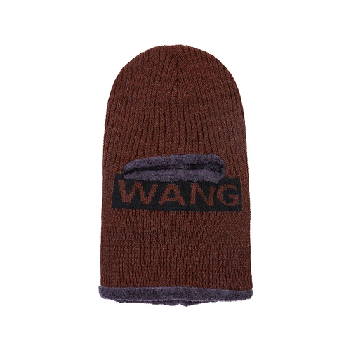 Утепленный удерживающий тепло шерстяной зимний мужской шарф, ветрозащитная вязаная шапка