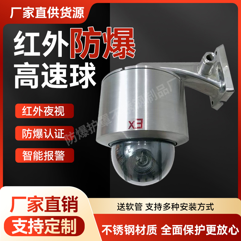 Explosion-Proof Dome Camera with Hikvision Hd Sensor, Variable Zoom, High-Speed Ptz, 360-Degree Rotating Camera, Infrared Night Vision
