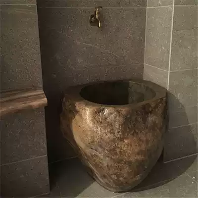 Natural goose soft stone mop pool Stone mop pool Art mop bucket Courtyard Retro outdoor mop pool water basin