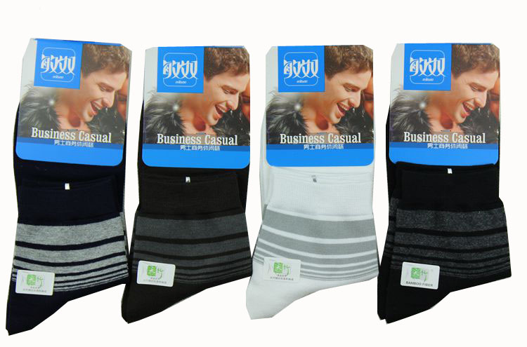 Đầy đủ 10 cặp thư Thể thao nhỏ bằng sợi tre và giải trí trong ống kinh doanh vớ nam thoáng khí thấm mồ hôi tất dài nam