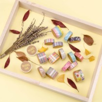 Japanese Handbooks Creative Stationery Diary Collage of small frescoed colored adhesive tapes