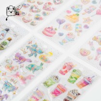 Japan Qlia Cute Drip Gum Crystal Solid Sticker Japanese Hand Tent Material Transparent phone to decorate small animals