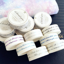 Almond tofu stationery shop small princes hand account studio and paper tape I Love You stamping English full roll