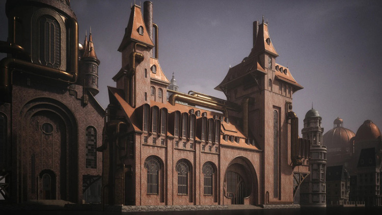 图片[8]-K031蒸汽朋克皇室贵族颓废城市史诗宏伟建筑包 格式c4d/blender/fbx/obj-cg男孩
