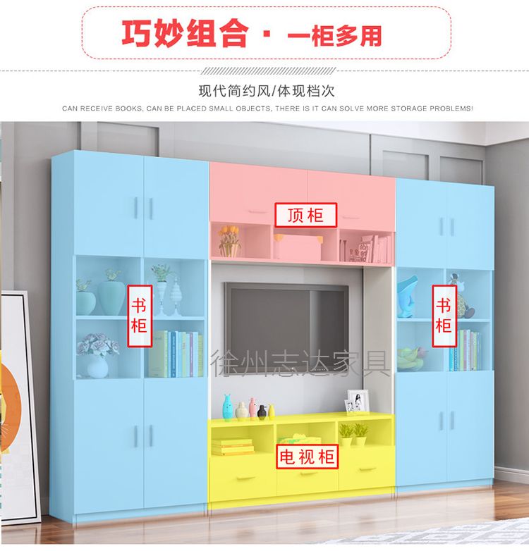 tủ TV kệ tủ sách kết hợp đơn giản của tủ gỗ rượu tủ phòng khách bối cảnh nội các màn hình LCD có thể được tùy chỉnh - Buồng tủ 3 cánh